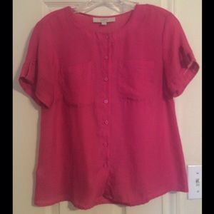 ⭐️SOLD⭐️Ann Taylor Loft Pink Blouse