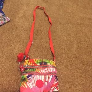 Kipling cross body with three zipper compartments