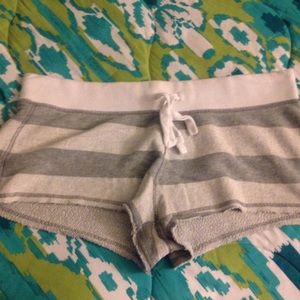 Gray and white Victoria's Secret shorts
