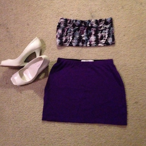 Purple mini skirt💜