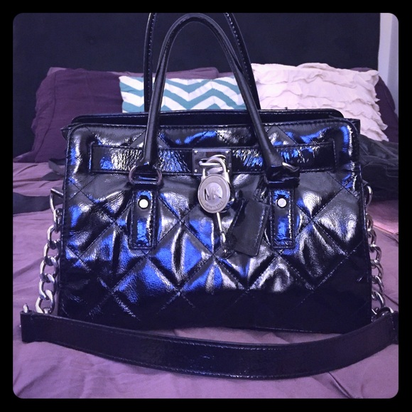 Michael Kors Hamilton Tote, black quilted