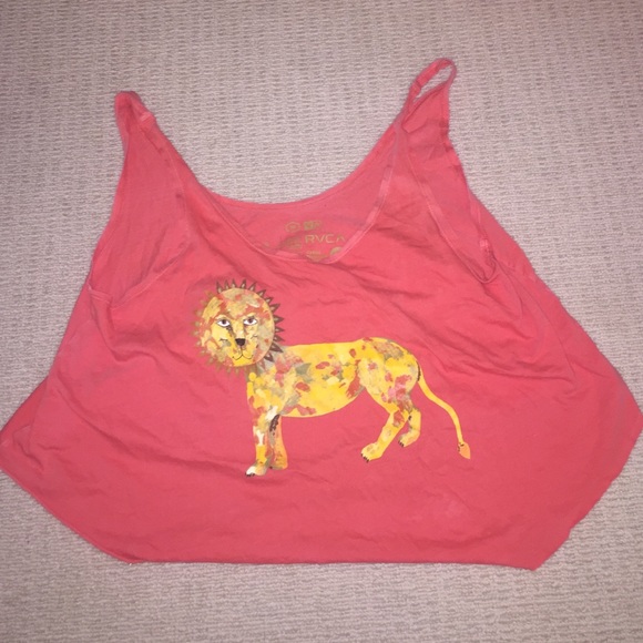 NWOT RVCA sun lion crop top