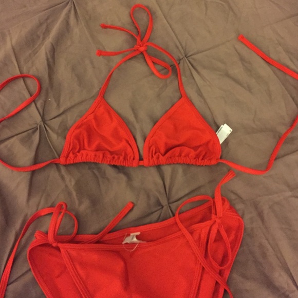 American Apparel Tomato Red, String Bikini
