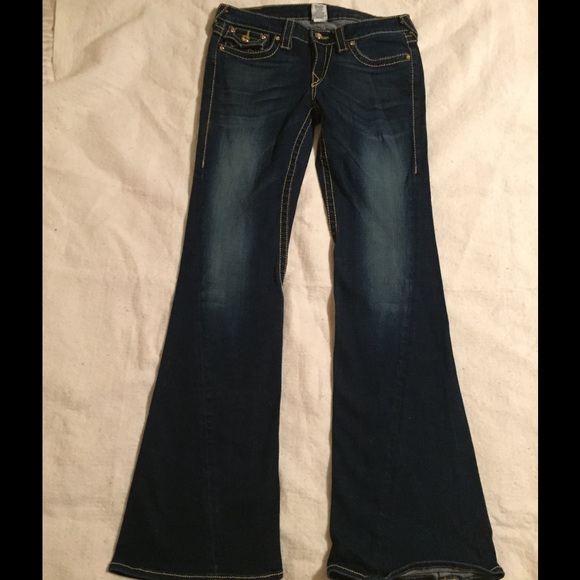 Authentic True Religion Gold Rhinestone Jean- 30