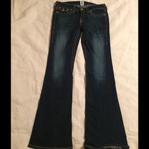 Authentic True Religion Gold Rhinestone Jean- 30