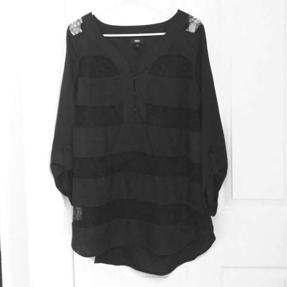 Black lace blouse