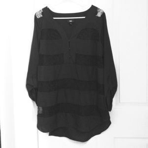 Black lace blouse