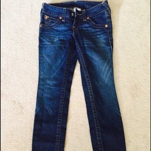 SOLD**True Religion Julie skinny dark jeans (nwot)