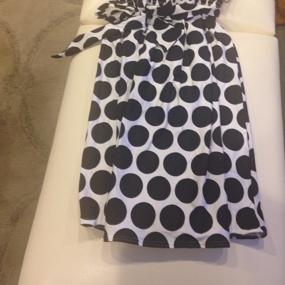 Juicy Couture blk/WhiteDotty swim cover up XS