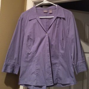 Bass Periwinkle blue women's dress button down