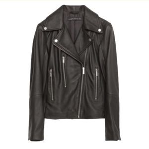 Zara 100% leather jacket size medium