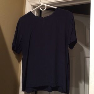 Navy blue silk shirt