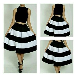 Black and White Skirt