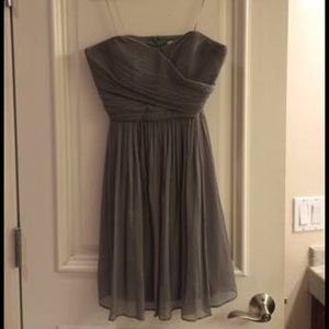 J. Crew "Arabelle" Silk chiffon grey dress