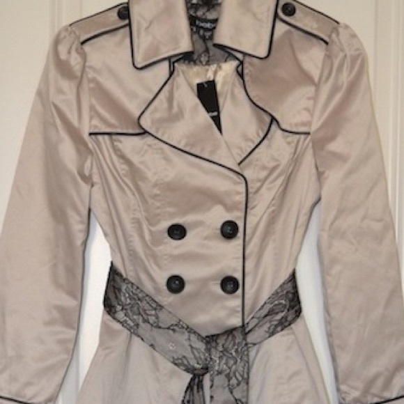 Bebe cream trench coat!