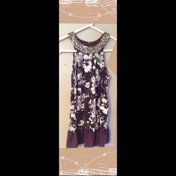 🌻SALE! ANTHROPOLOGIE  Sequined Tunic Top S - Picture 3 of 3