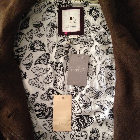 🎉HP✨Anthropologie Frilly Wool Peacoat Elevenses - Picture 4 of 4