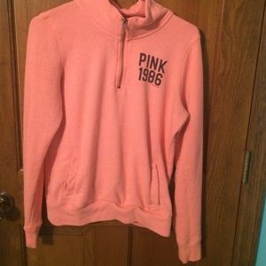 vs pink salmon quarter zip
