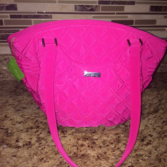 Vera Bradley Handbags - FINAL💲NWT Vera Bradley Fuchsia microfiber Glenna