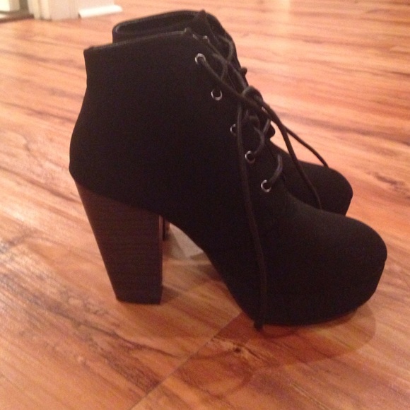 Black suede boots