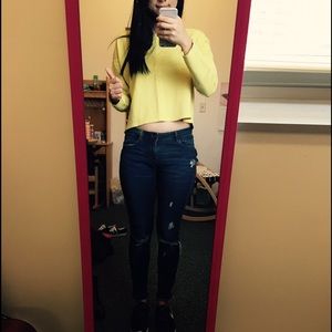 Zara long sleeve crop top