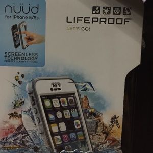 white nuud lifeproof case for iPhone 5/5s.