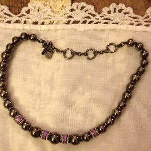 Givenchy Hematite Crystal embedded Choker