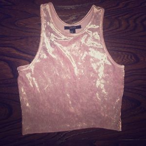 Crushed Velvet racerback crop top
