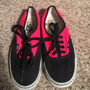 Red and black vans