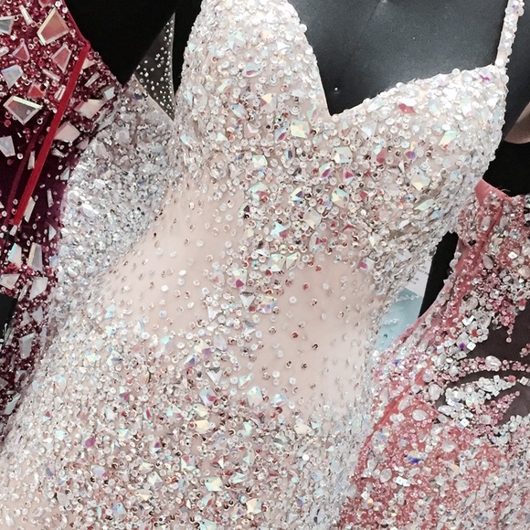 Gorgeous Crystal Evening Couture Dress