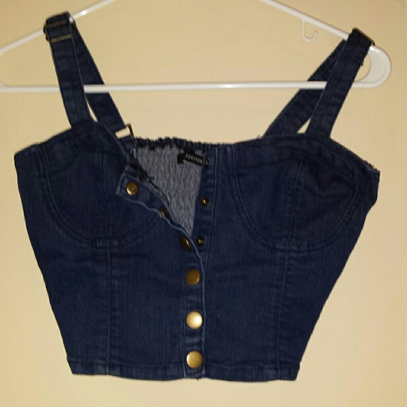 Jean crop top