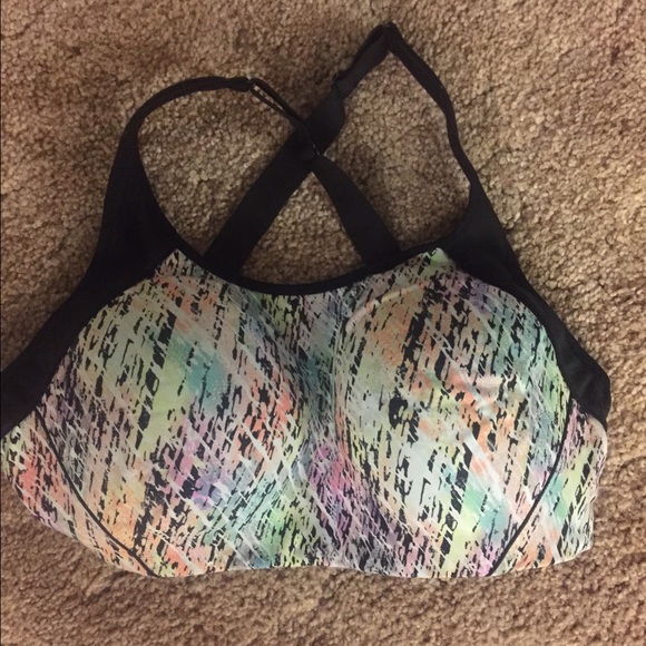 38d vs sports bras bundle, pink and abstract!