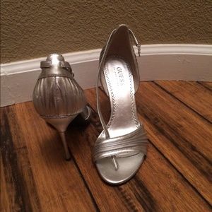 Guess silver heels