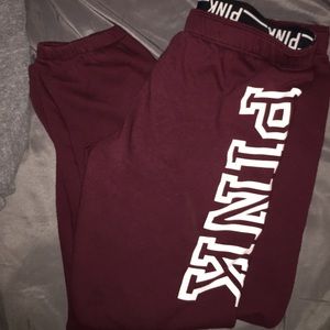 PINK burgundy sweats