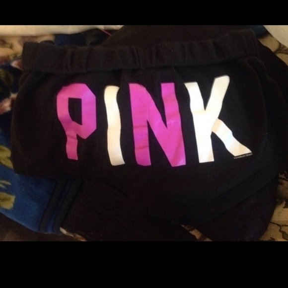 Vs pink fleece shorts sold