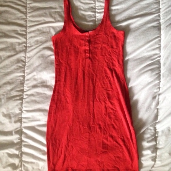 Crimson Red Bodycon Tank Dress