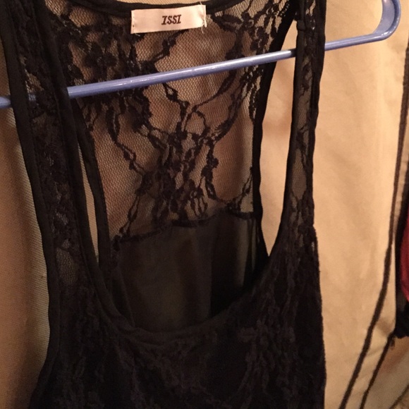 Black lace tank top - Picture 2 of 3