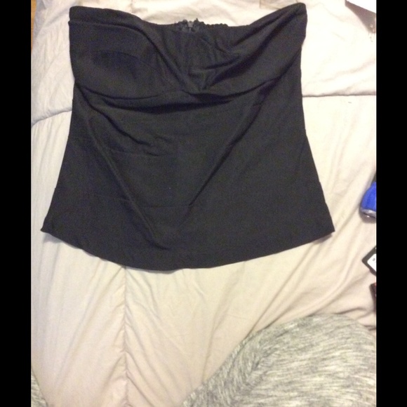 Plain black tube top