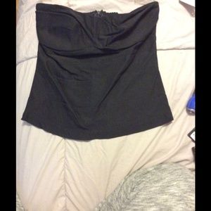 Plain black tube top