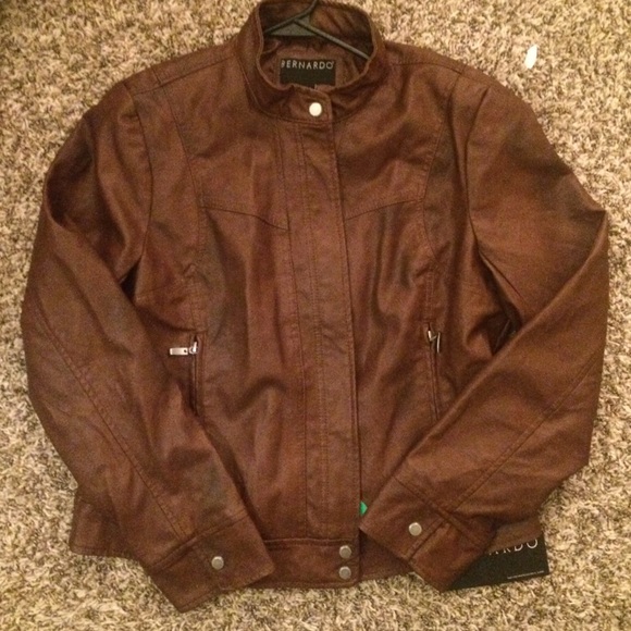 BERNARDO Faux Leather Moto Jacker
