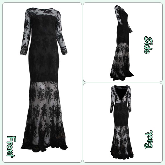 Elegant Black Maxi Dress - Picture 2 of 3