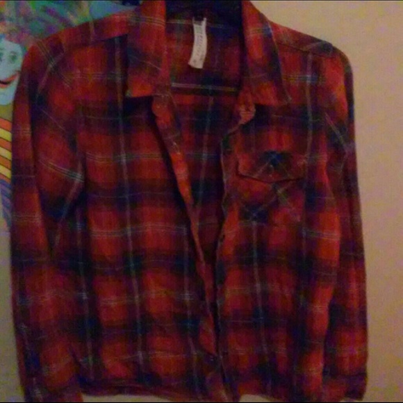 Button up plaid shirt