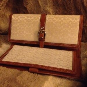 Beautiful Authentic Coach Check-Book Wallet