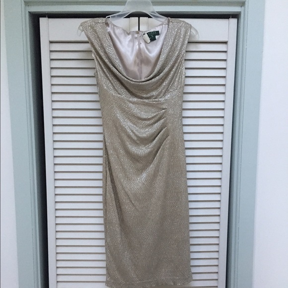 ✨Stunning Ralph Lauren light White Gold Dress✨