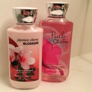 Japanese cherry lotion & Pink Chiffon shower gel