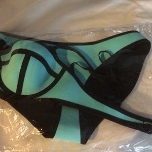 Neoprene (fake) triangl bikini