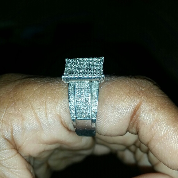 1 carat sterling silver ring