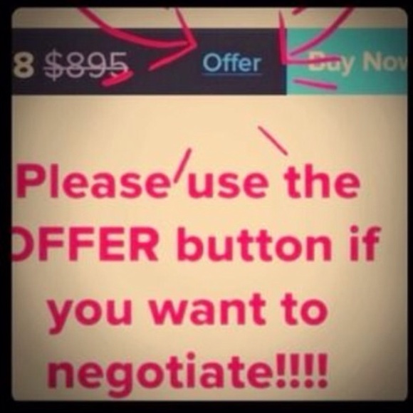 I love to negotiate