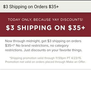 $3 Shipping on $35+ orders!