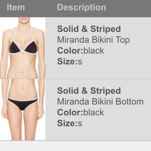 Solid & Striped Miranda Bikini top and bottom